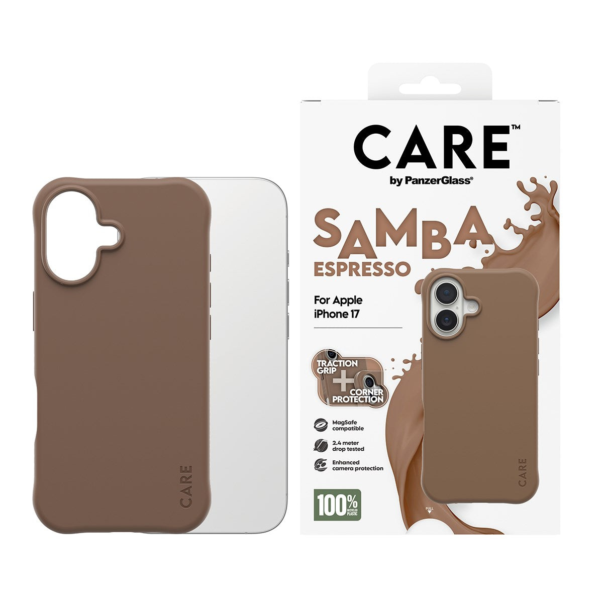 CARE™ by PanzerGlass® Samba Case Espresso w. MagSafe iPhone 17